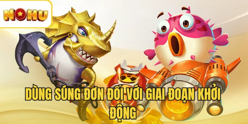 Dùng súng đơn đối với giai đoạn khởi động